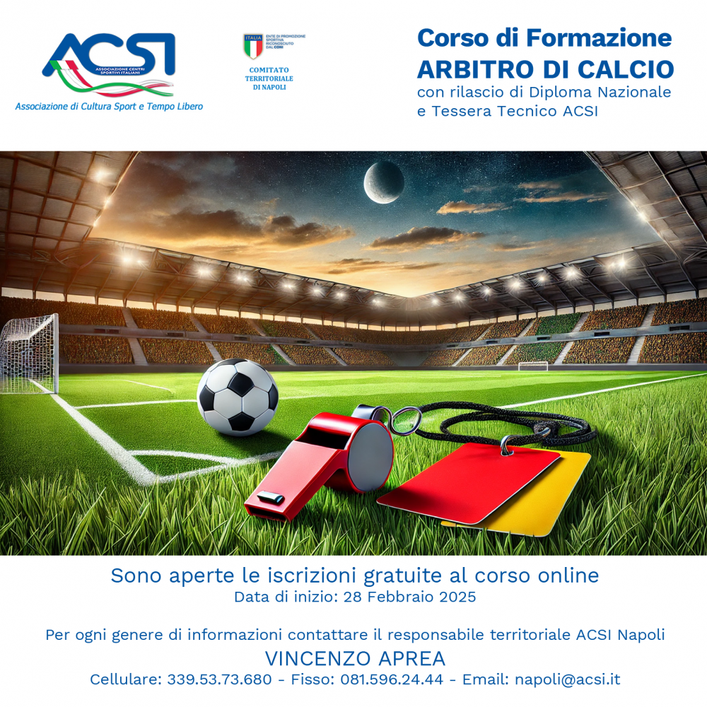 Corso di formazione: arbitro di calcio